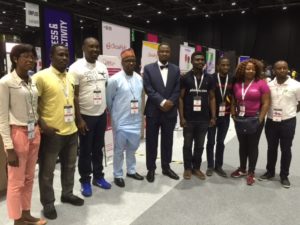 Director General of NITDA, Dr Isa Ibrahim Pantami, Director of Corporate Strategies and Research and some Nigerian startups at the ongoing GITEX 2016 in Dubai, UAE.