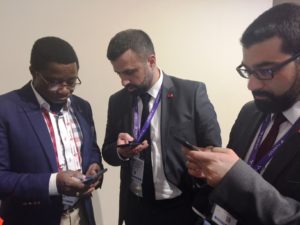 Samson Osagie., ED, Marketing Nigcomsat Ltd and officials of Turksat AS at SATELLITE 2018 in Washington DC